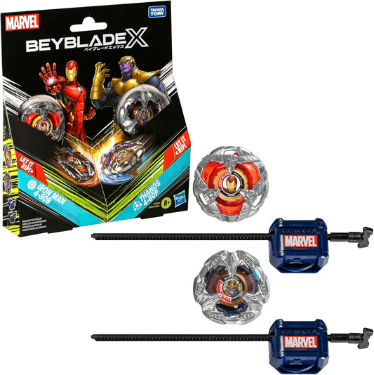 Hasbro Beyblade X Marvel Iron Man & Thanos Dual Pack 4-80B 4-60P