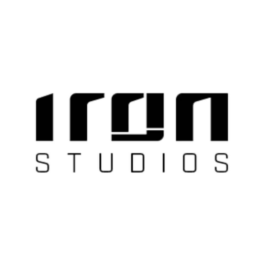 Iron Studios logo on a white background