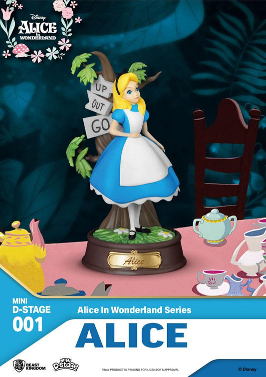 Alice in Wonderland Mini Diorama Stage PVC Statue Alice 10 cm by LAB7 Malta, Europe