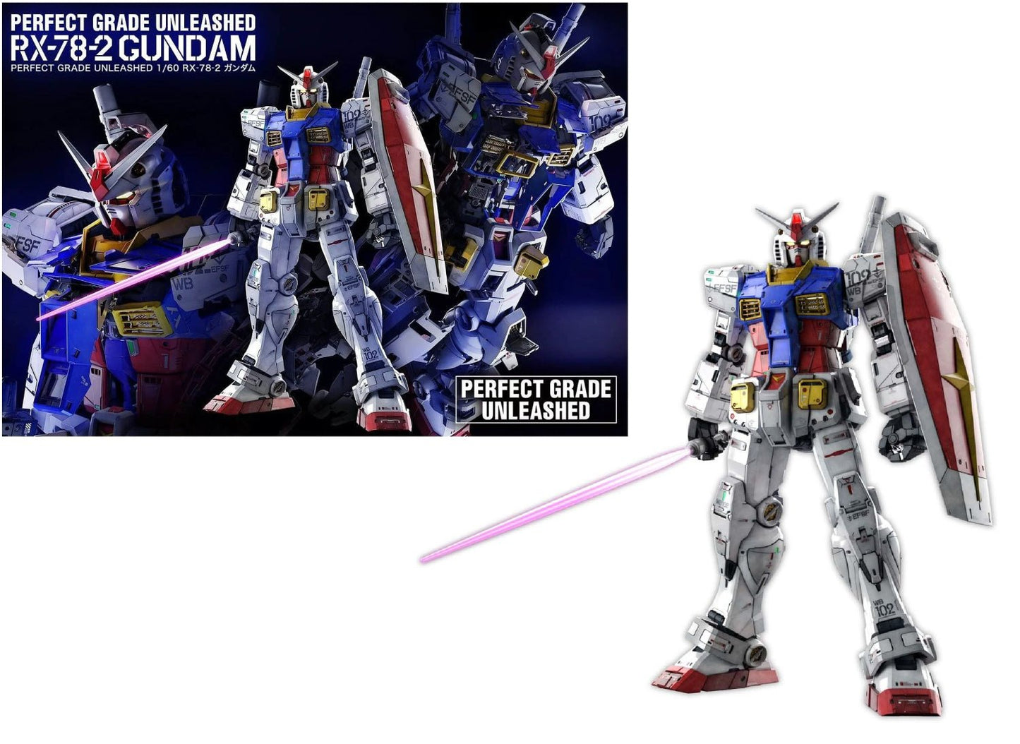 Bandai Gunpla PG 1/60 Unleashed RX - 78 - 2 Gundam Model Kit by LAB7 Malta, Europe