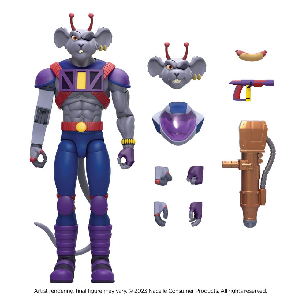 Nacelle - Biker Mice From Mars Action Figures Set – Modo, Throttle & Vinnie (17 - 20 cm)