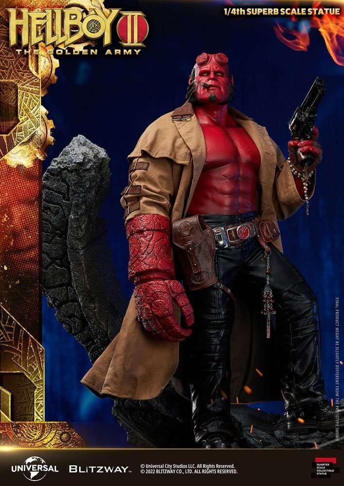 Blitzway Hellboy II: The Golden Army Superb Statue 1/4 Hellboy 70 cm by LAB7 Malta, Europe