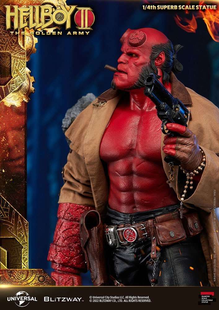 Blitzway Hellboy II: The Golden Army Superb Statue 1/4 Hellboy 70 cm by LAB7 Malta, Europe