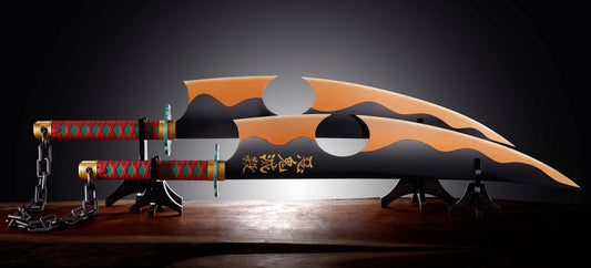 Demon Slayer: Kimetsu no Yaiba Proplica Replicas 1/1 ABS Plastic Nichirin Swords (Tengen Uzui) 110 cm by LAB7 Malta, Europe