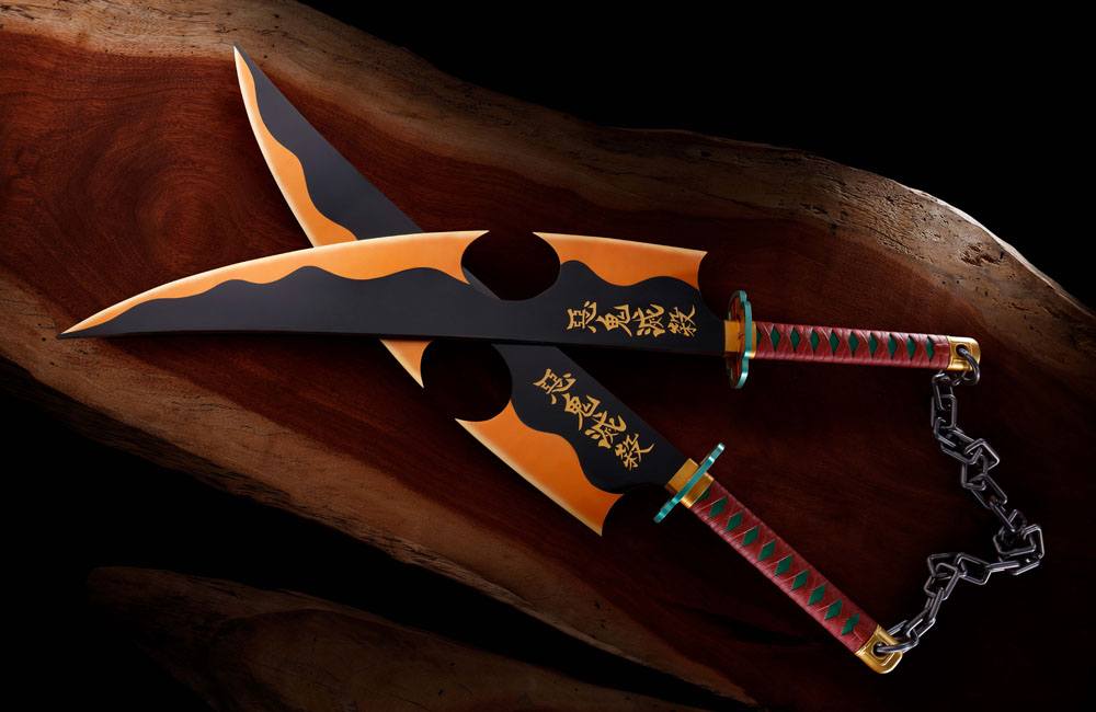 Demon Slayer: Kimetsu no Yaiba Proplica Replicas 1/1 ABS Plastic Nichirin Swords (Tengen Uzui) 110 cm by LAB7 Malta, Europe