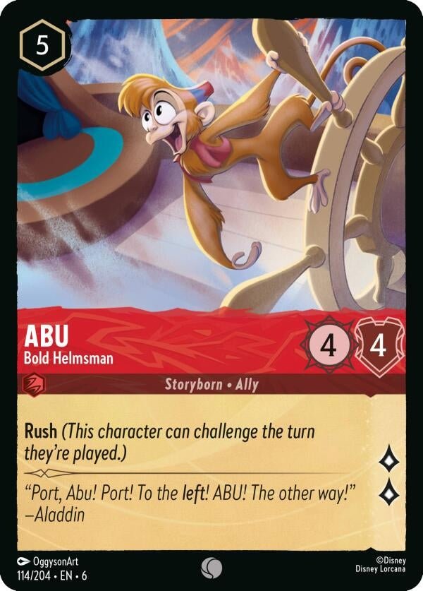 Disney Lorcana - Abu - Bold Helmsman (114/204) (Azurite Sea)