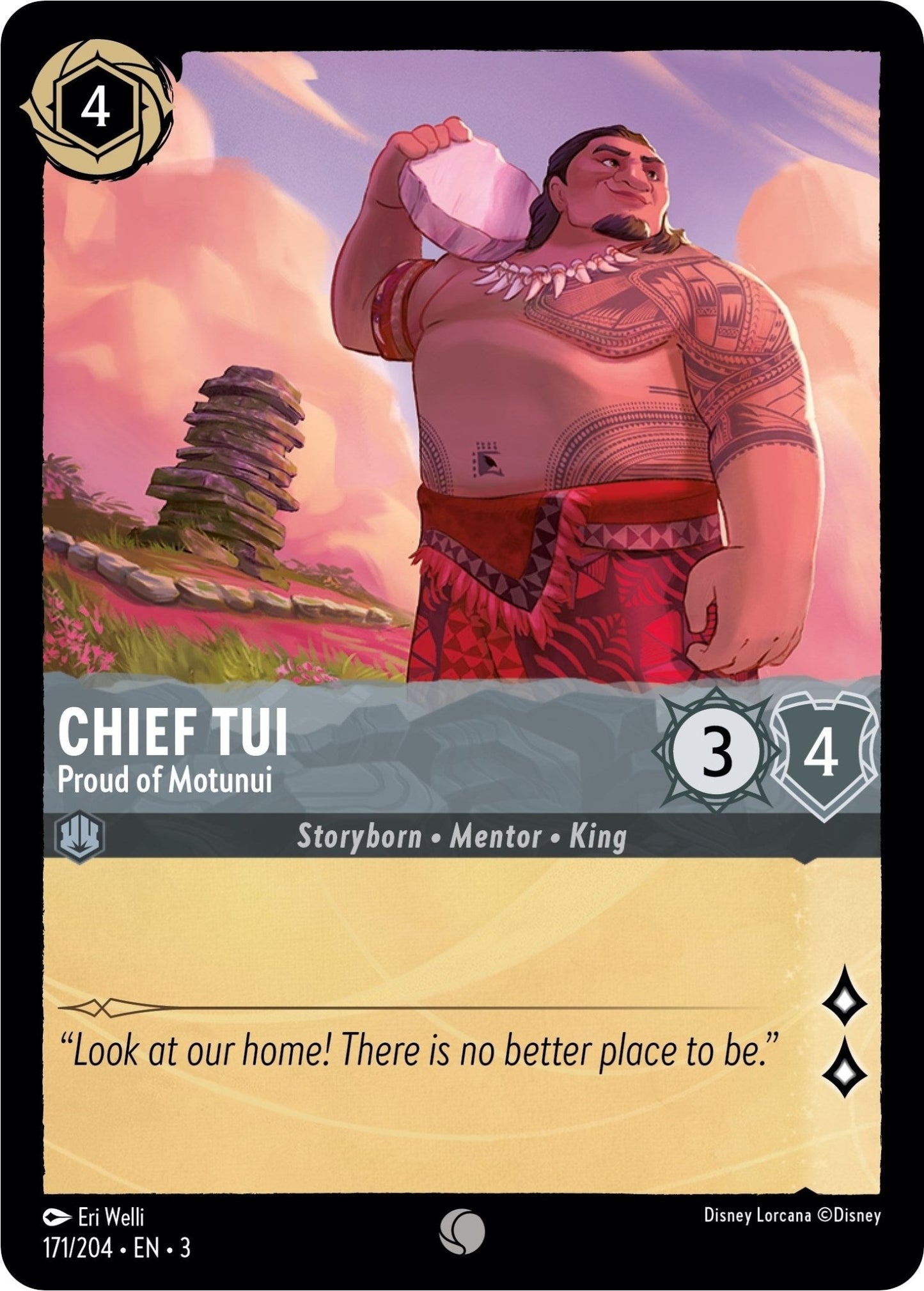 Disney Lorcana - Chief Tui - Proud of Motunui (171/204) (Into the Inklands)