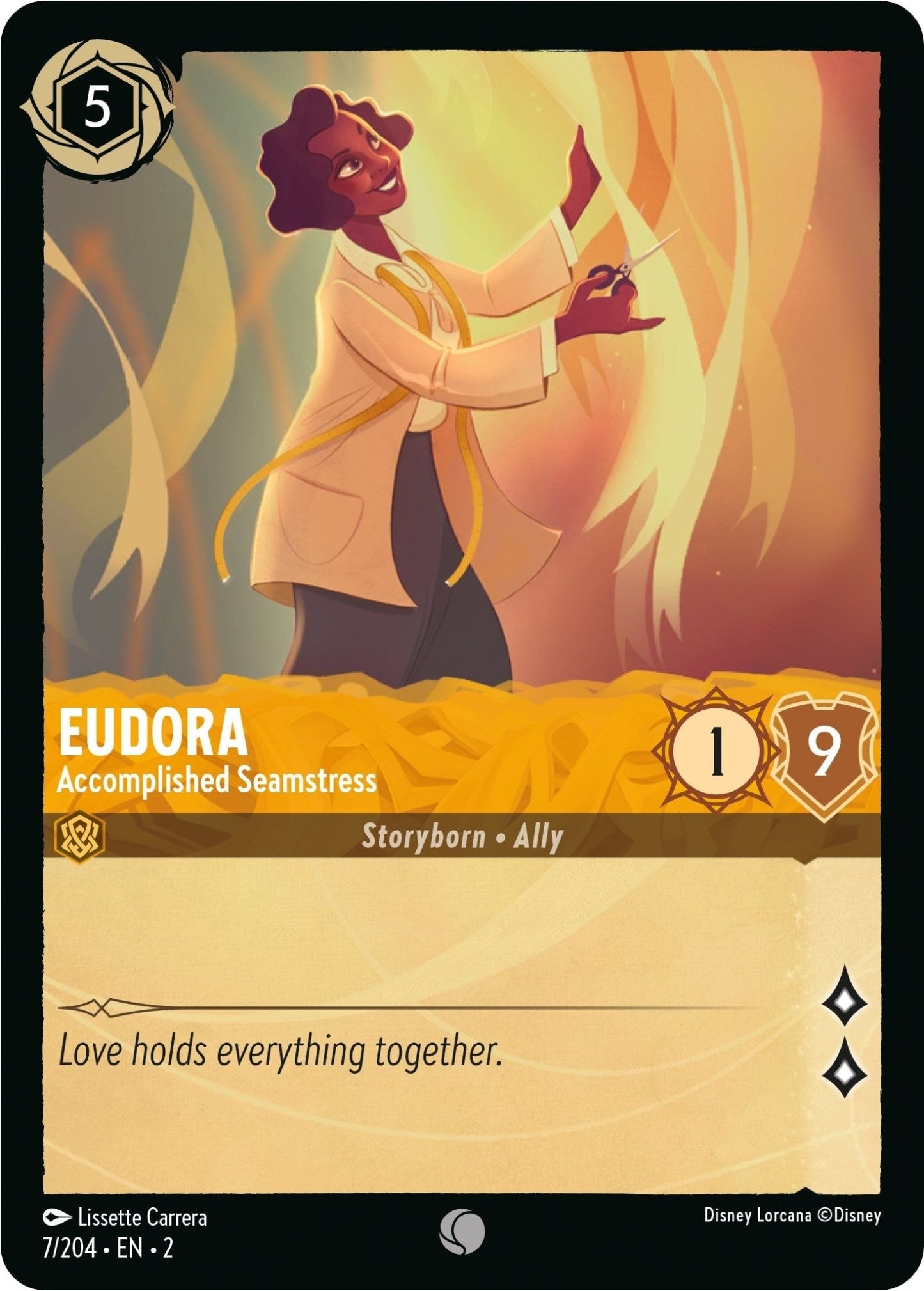 Disney Lorcana - Eudora - Accomplished Seamstress (7/204) (Rise of the Floodborn)