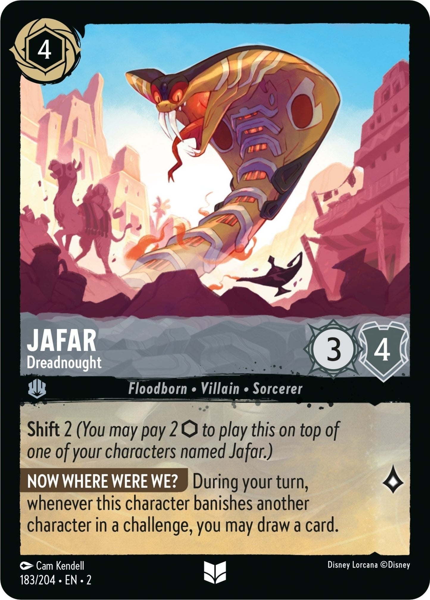 Disney Lorcana - Jafar - Dreadnought (183/204) (Rise of the Floodborn)
