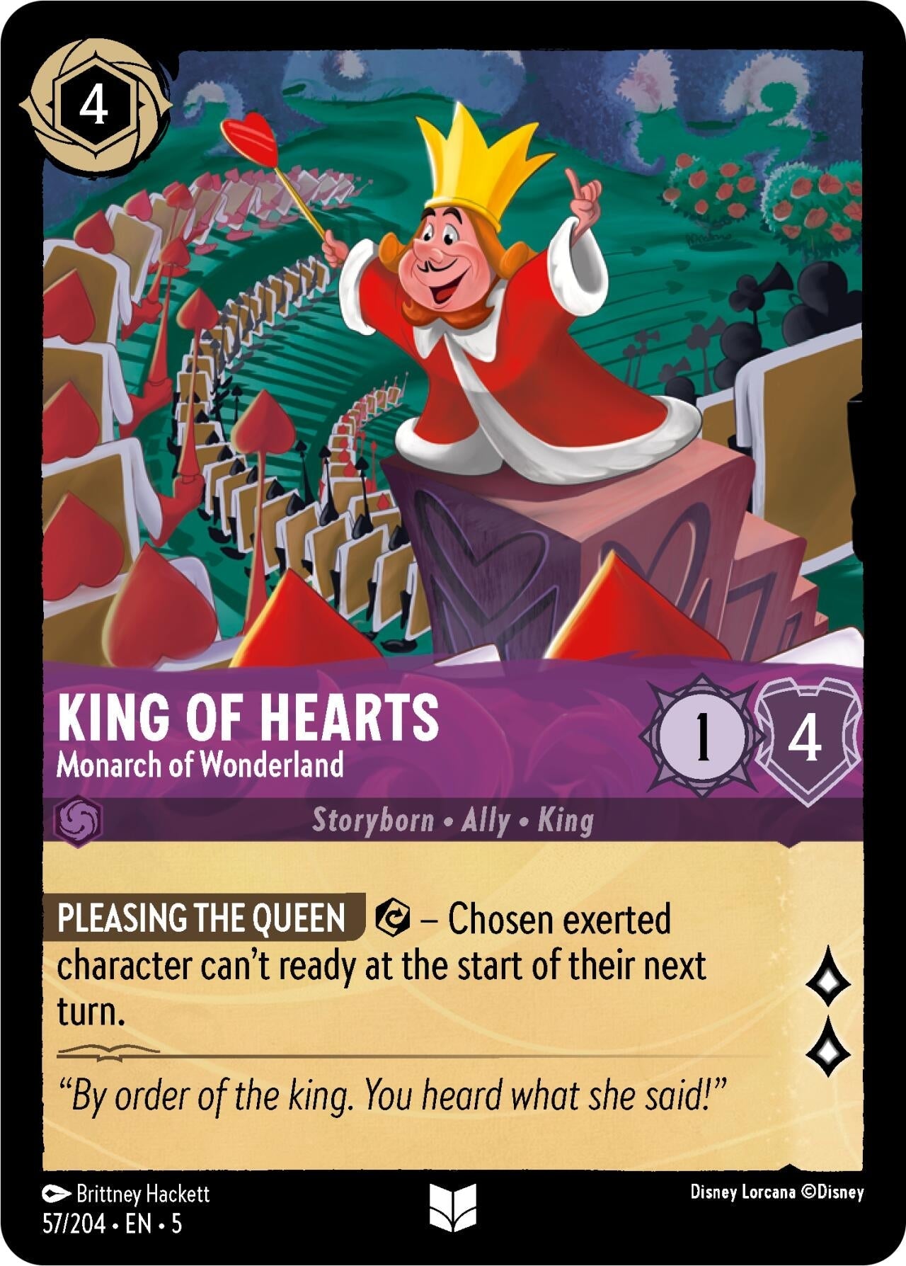 Disney Lorcana - King of Hearts - Monarch of Wonderland (57/204) (Shimmering Skies)