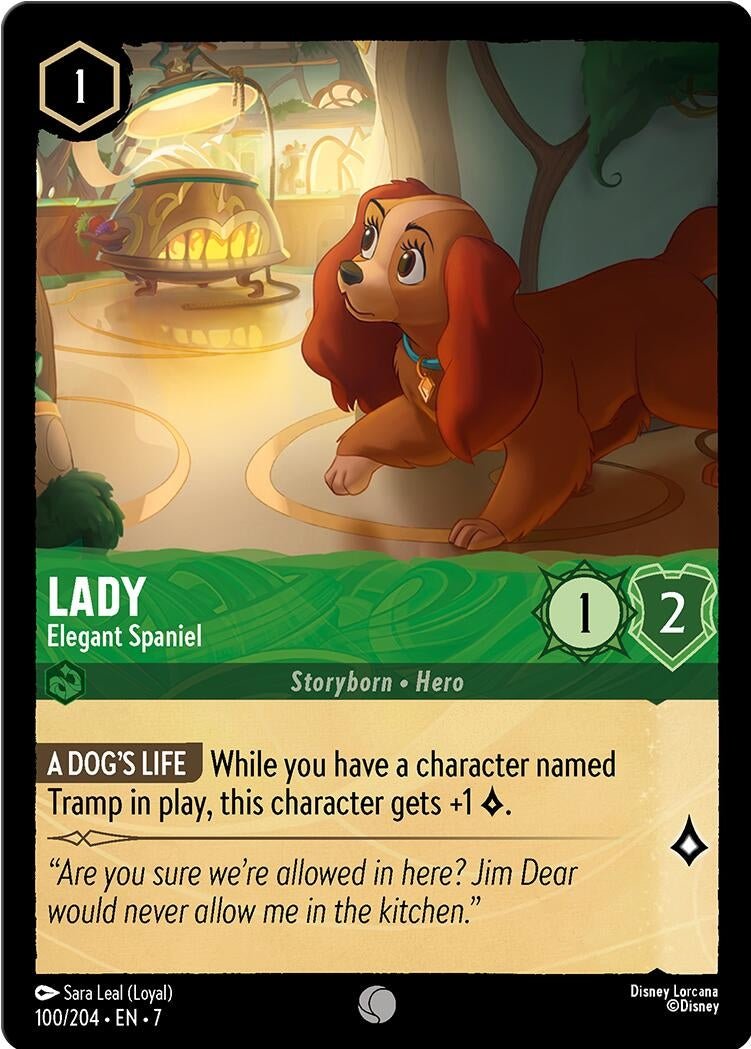 Disney Lorcana - Lady - Elegant Spaniel (100/204) (Archazia's Island)