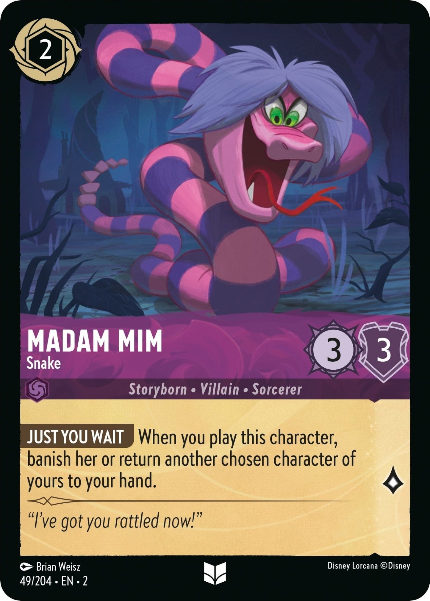 Disney Lorcana - Madam Mim - Snake (49/204) (Rise of the Floodborn)