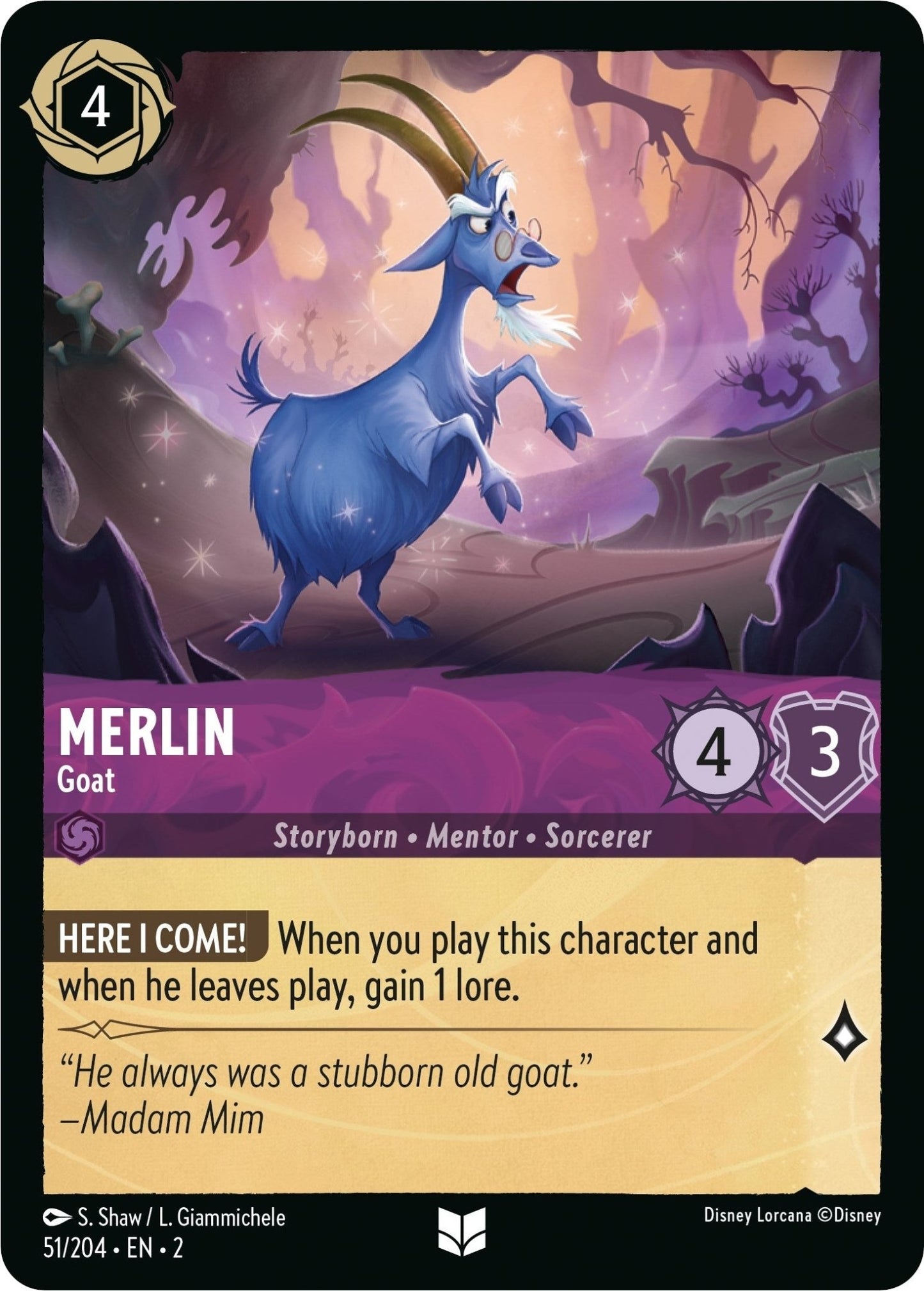 Disney Lorcana - Merlin - Goat (51/204) (Rise of the Floodborn)