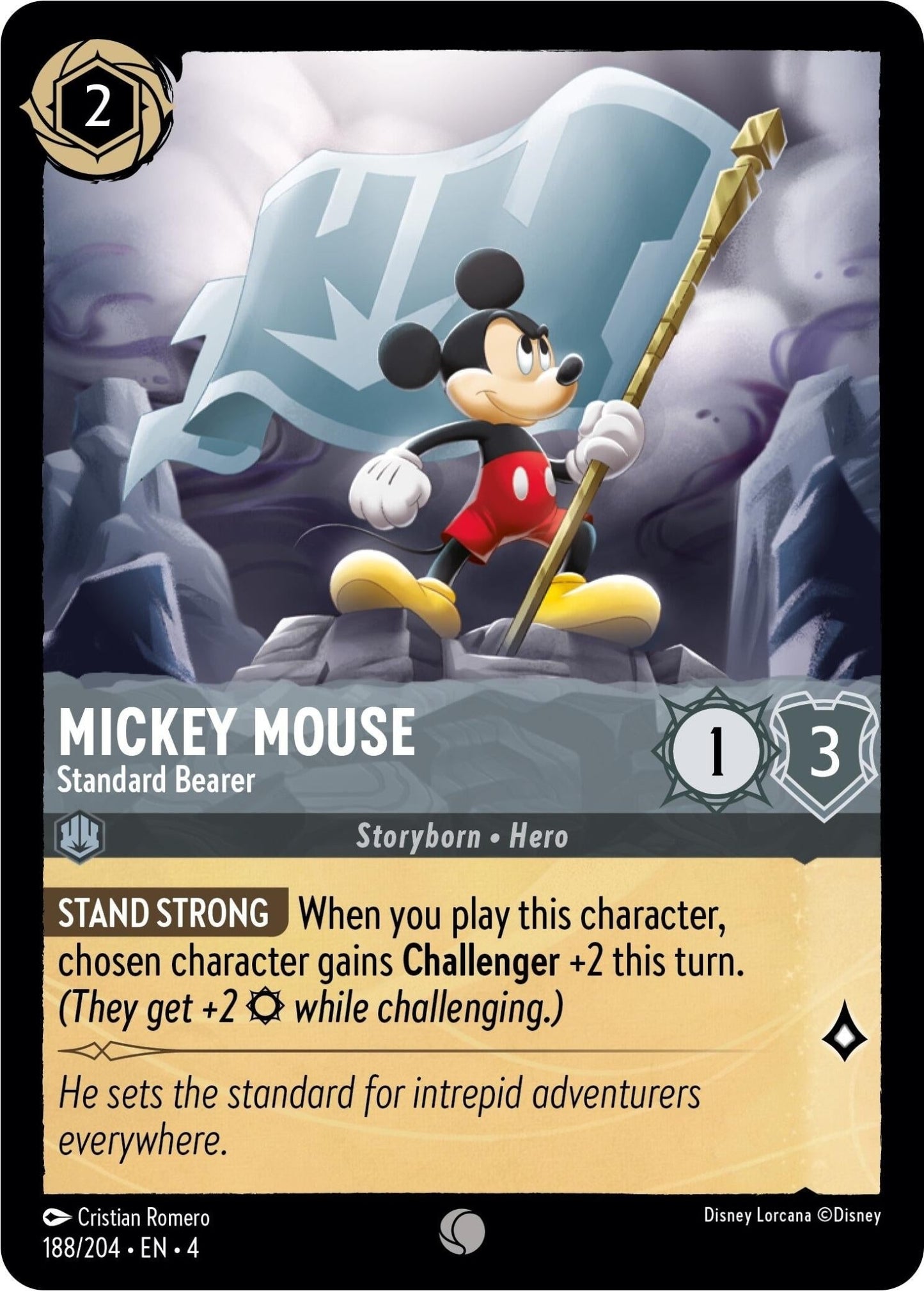 Disney Lorcana - Mickey Mouse - Standard Bearer (188/204) (Ursula's Return)