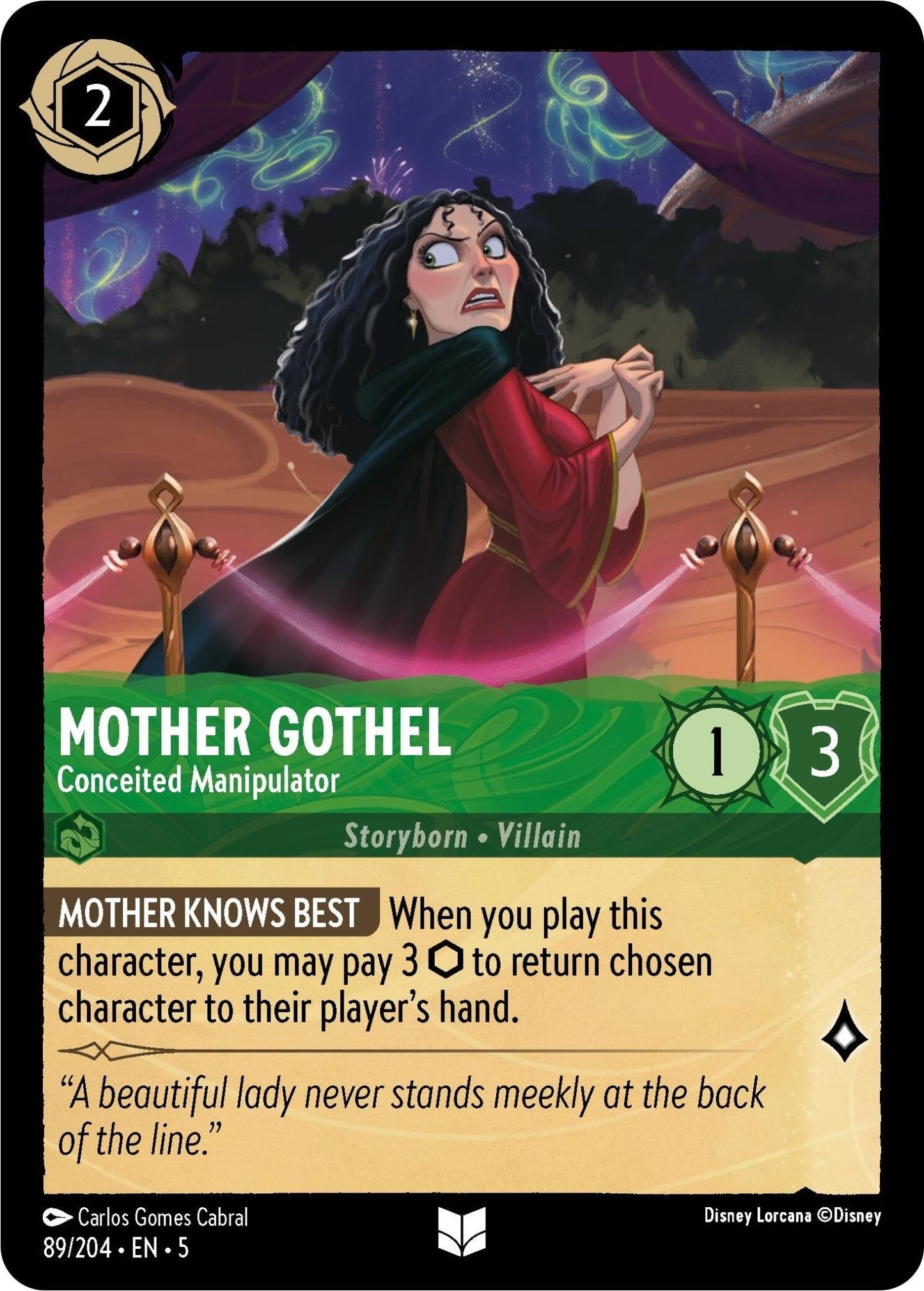 Disney Lorcana - Mother Gothel - Conceited Manipulator (89/204) (Shimmering Skies)