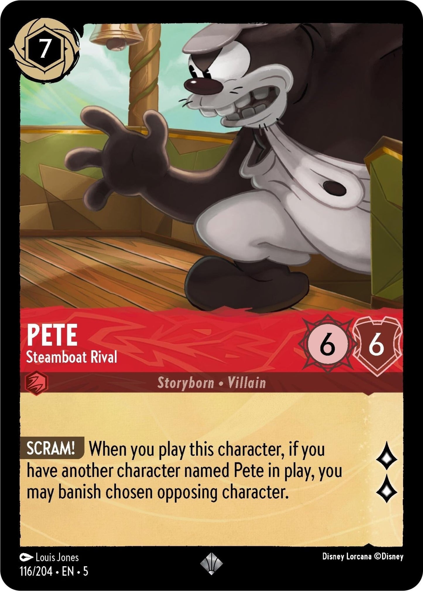 Disney Lorcana - Pete - Steamboat Rival (116/204) (Shimmering Skies)