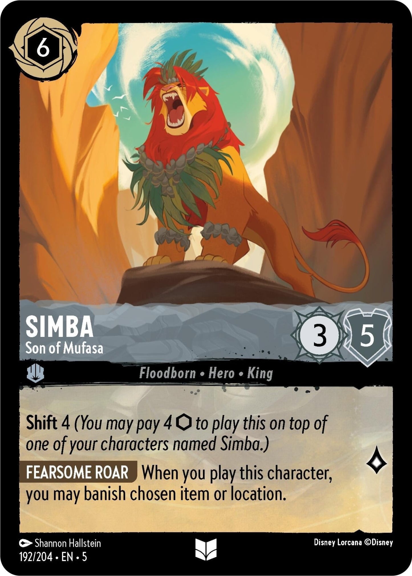 Disney Lorcana - Simba - Son of Mufasa (192/204) (Shimmering Skies)
