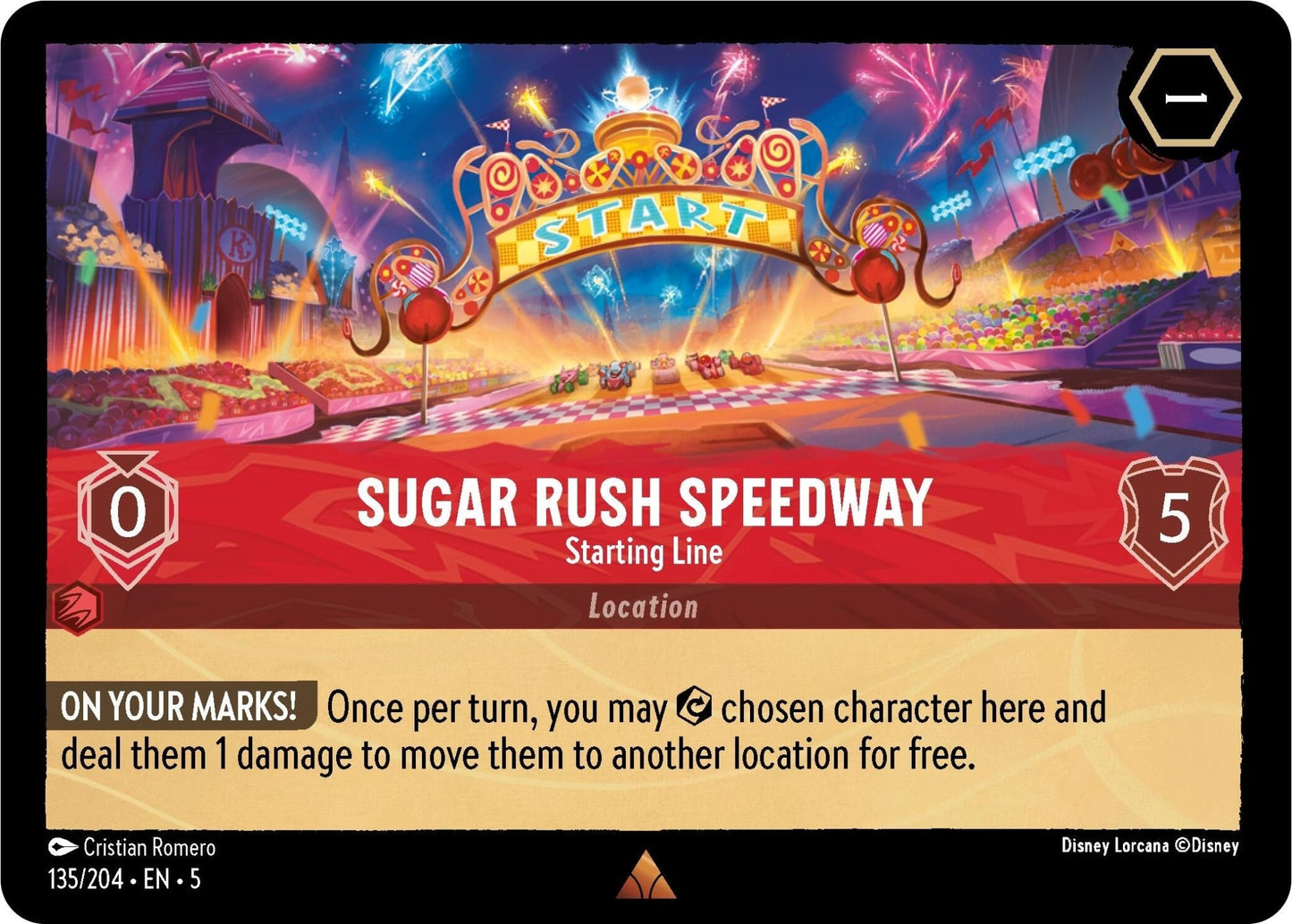 Disney Lorcana - Sugar Rush Speedway - Starting Line (135/204) (Shimmering Skies)