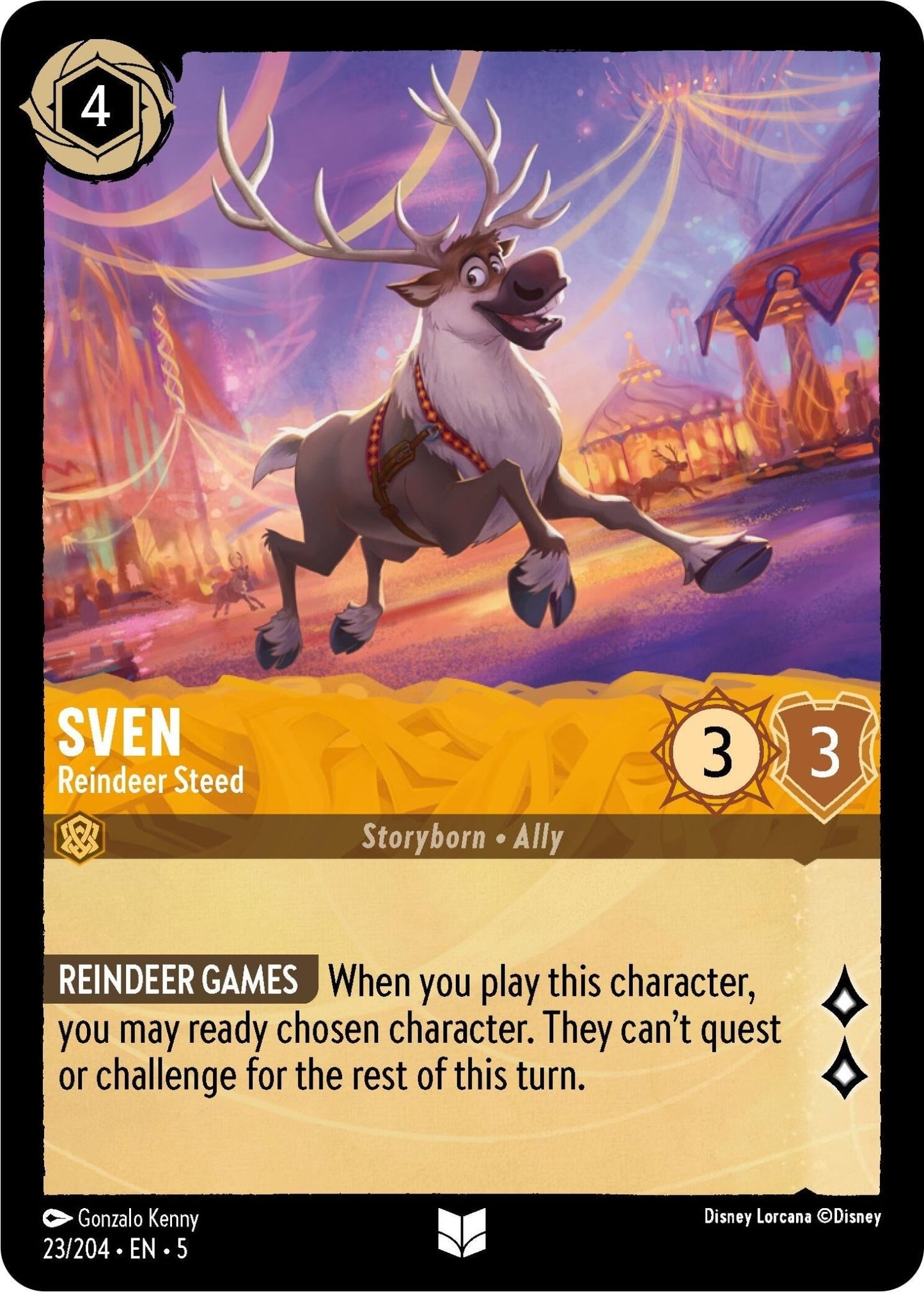 Disney Lorcana - Sven - Reindeer Steed (23/204) (Shimmering Skies)
