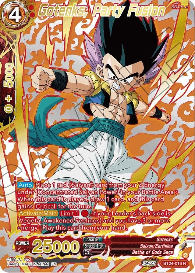 Dragon Ball Super: Masters - Gotenks, Party Fusion (Collector Booster Gold) (BT24 - 016) (Beyond Generations)