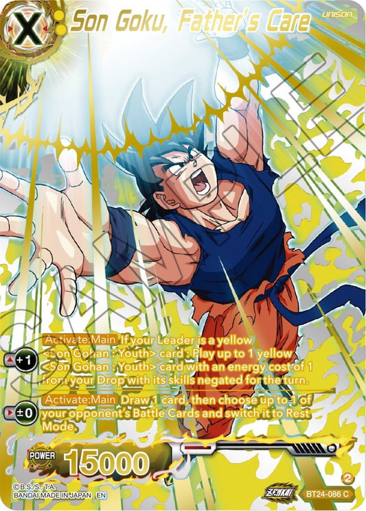 Son Goku, Father's Care (Collector Booster Gold) (BT24 - 086) (Beyond Generations) by LAB7 Malta, Europe