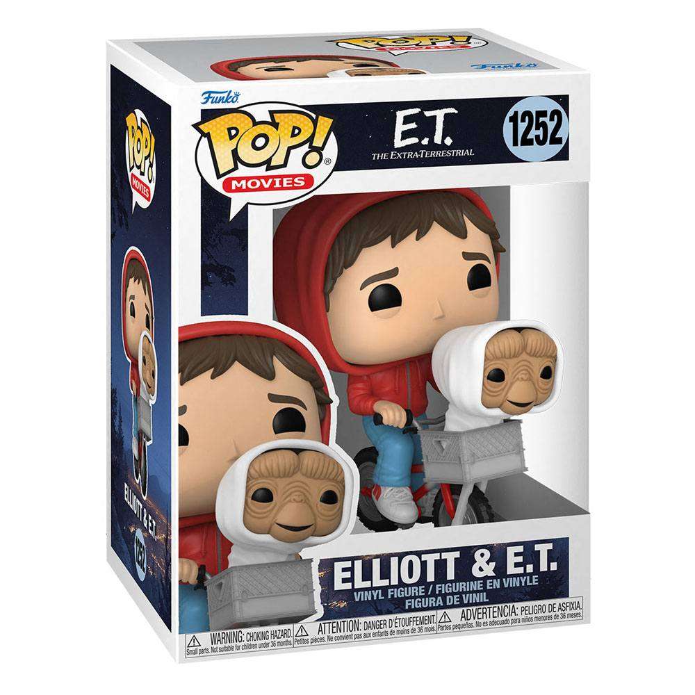 Funko - Funko POP! E.T. The Extra - Terrestrial - Elliott with E.T. in Bike Basket 40th Anniversary Pop! 1252