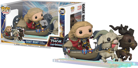 Funko POP! Thor 4: Love and Thunder - Thor, Toothgnasher & Toothgrinder with Goat Boat Pop Rides 290 by LAB7 Malta, Europe