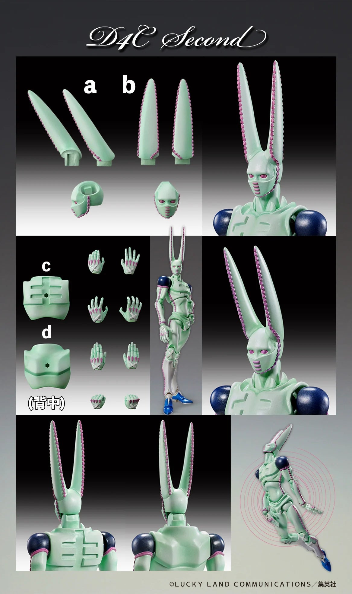 JoJo Part 7 D4C Chozokado Action Figure (Second Version) 20cm by LAB7 Malta, Europe