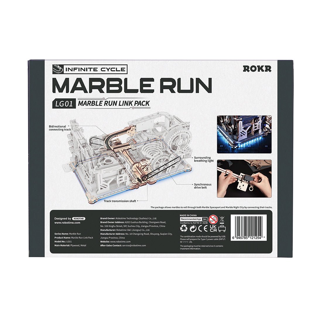 ROKR 3D Wooden Puzzle Link Pack Marble Run LG01 by LAB7 Malta, Europe
