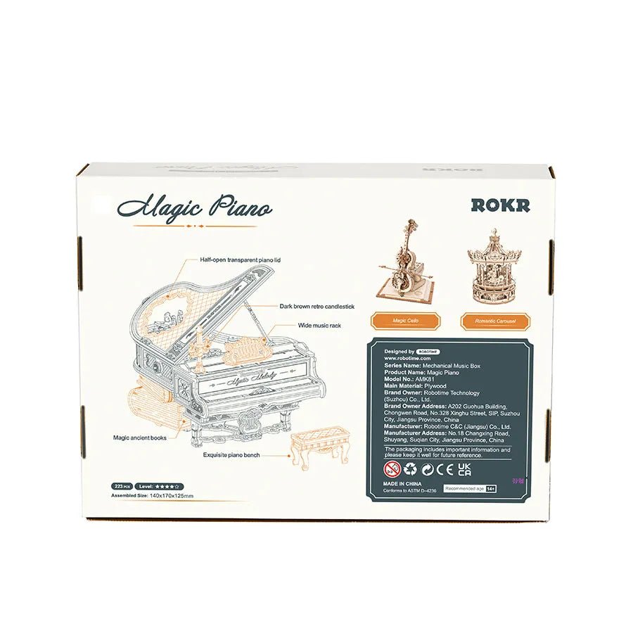 ROKR - Magic Piano 3D Wooden Puzzle Music Box – AMK81