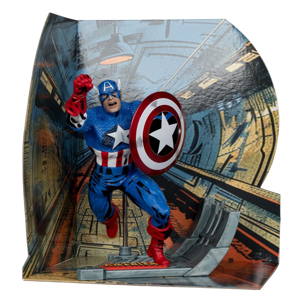 Marvel Collection PVC Statue 1/10 Captain America (Captain America 100) – 12 cm by LAB7 Malta, Europe