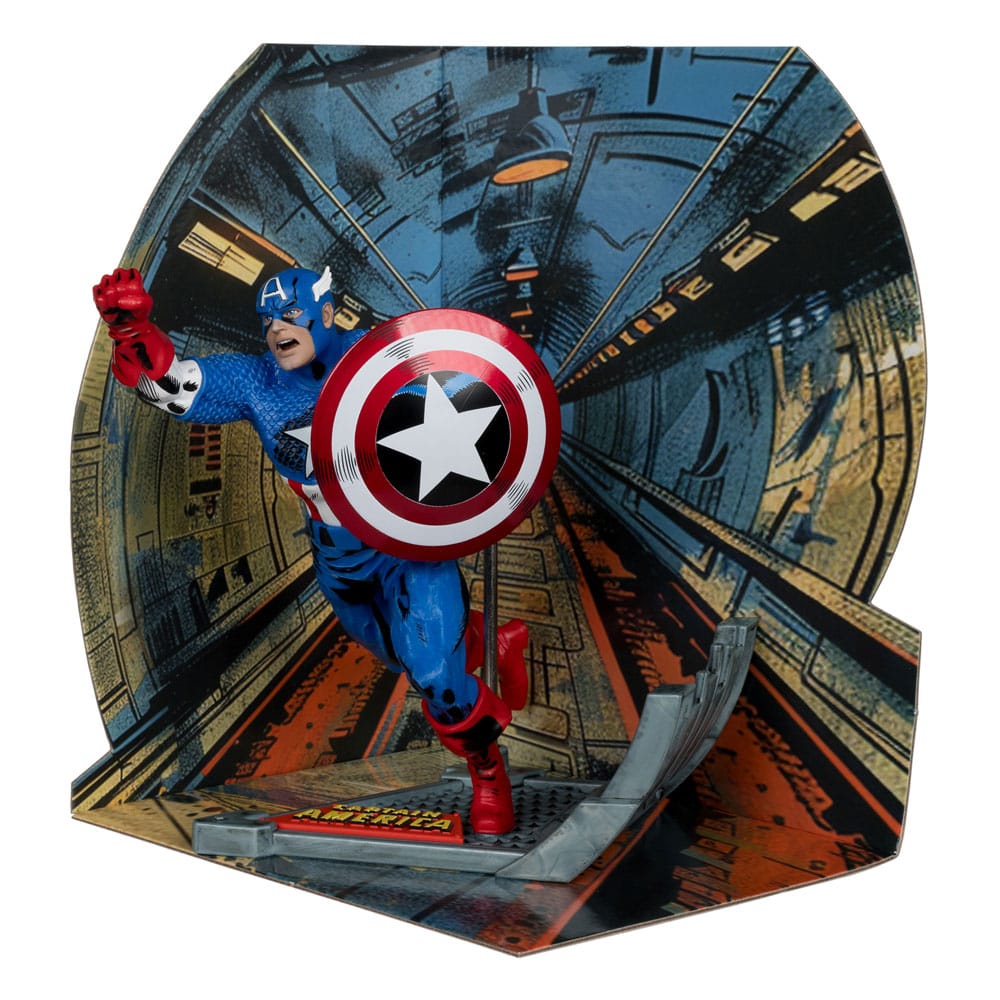 Marvel Collection PVC Statue 1/10 Captain America (Captain America 100) – 12 cm by LAB7 Malta, Europe