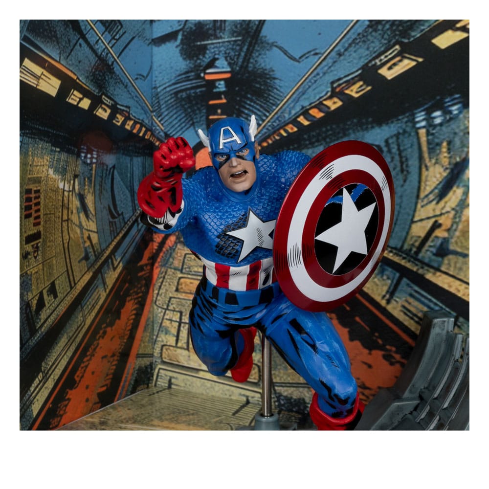 Marvel Collection PVC Statue 1/10 Captain America (Captain America 100) – 12 cm by LAB7 Malta, Europe
