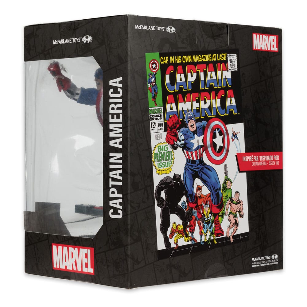 Marvel Collection PVC Statue 1/10 Captain America (Captain America 100) – 12 cm by LAB7 Malta, Europe