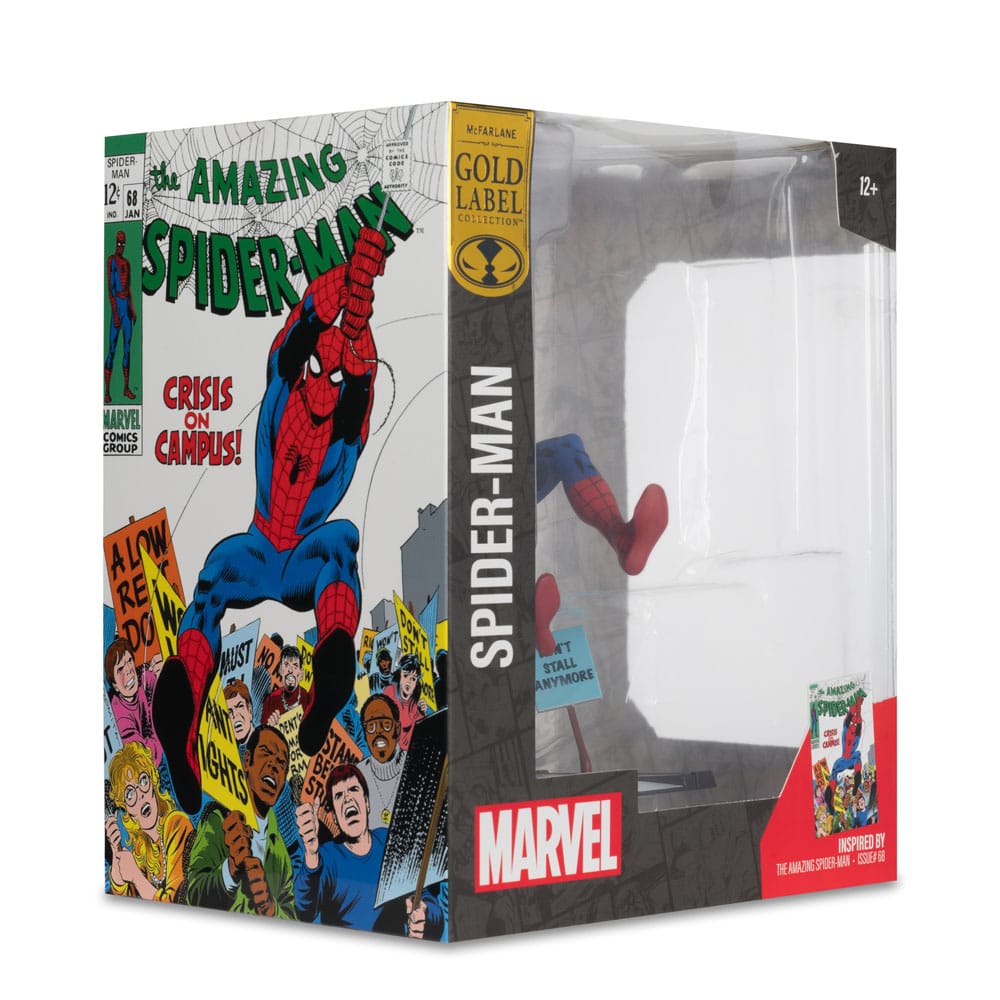 Marvel Collection PVC Statue 1/10 Spider - Man (The Amazing Spider - Man 68) (Gold Label) – 15 cm by LAB7 Malta, Europe