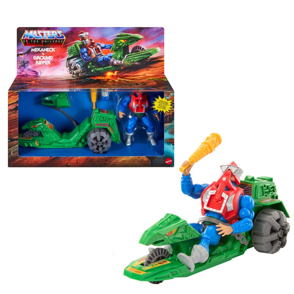Masters of the Universe Origins Action Figure with Vehicle Mekaneck & Ground Ripper 14 cm by LAB7 Malta, Europe