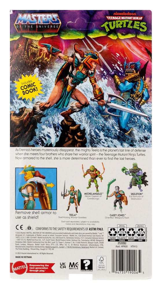MOTU x TMNT Turtles of Grayskull Action Figure - Teela 14 cm by LAB7 Malta, Europe