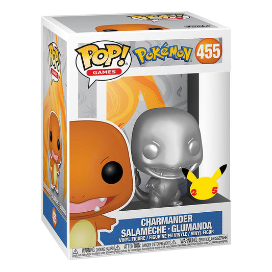 Pokemon - Charmander Silver Metallic 25th Anniversary Pop! 455 by LAB7 Malta, Europe