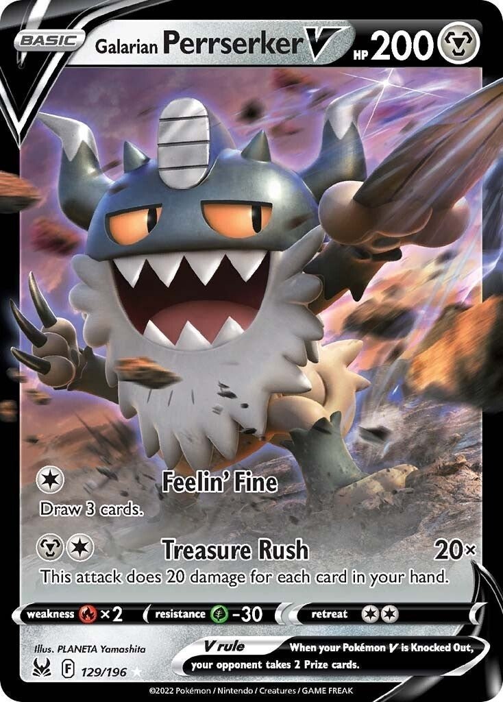 Pokemon - Galarian Perrserker V (129/196) (SWSH11: Lost Origin)