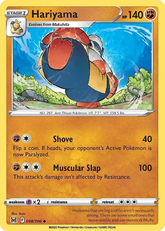 Hariyama (098/196) (SWSH11: Lost Origin) by LAB7 Malta, Europe