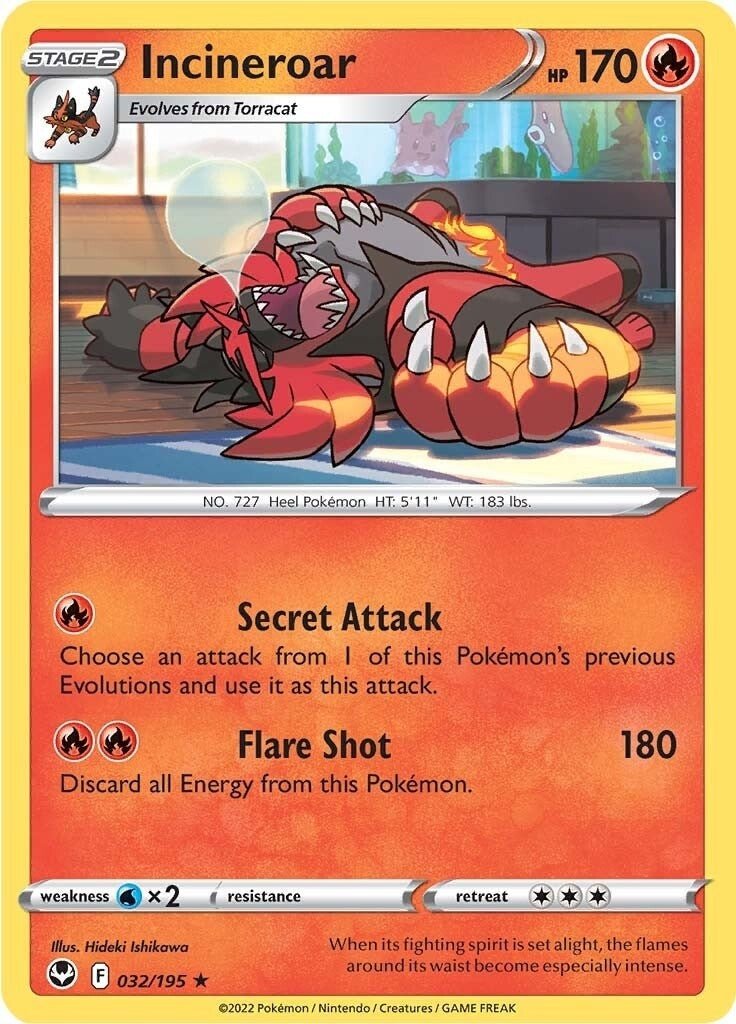 Pokemon - Incineroar (032/195) (SWSH12: Silver Tempest)