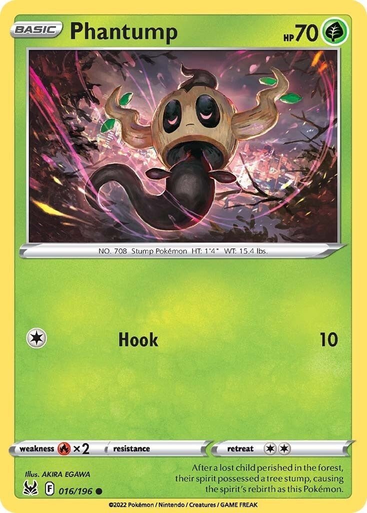 Pokemon - Phantump (016/196) (SWSH11: Lost Origin)