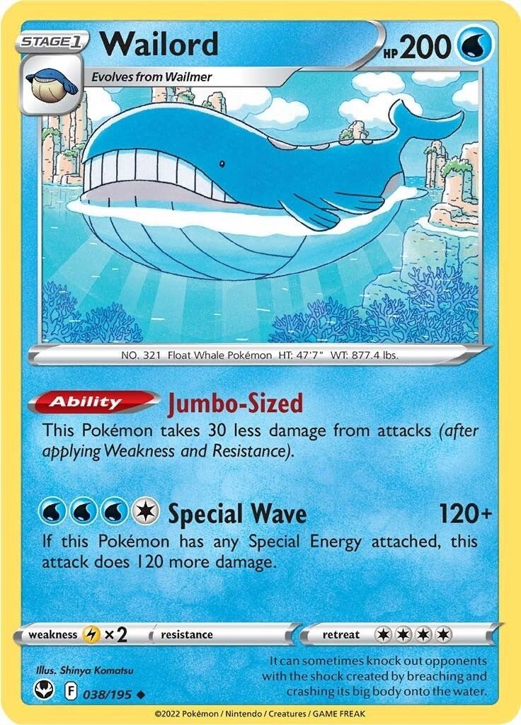 Pokemon - Wailord (038/195) (SWSH12: Silver Tempest)