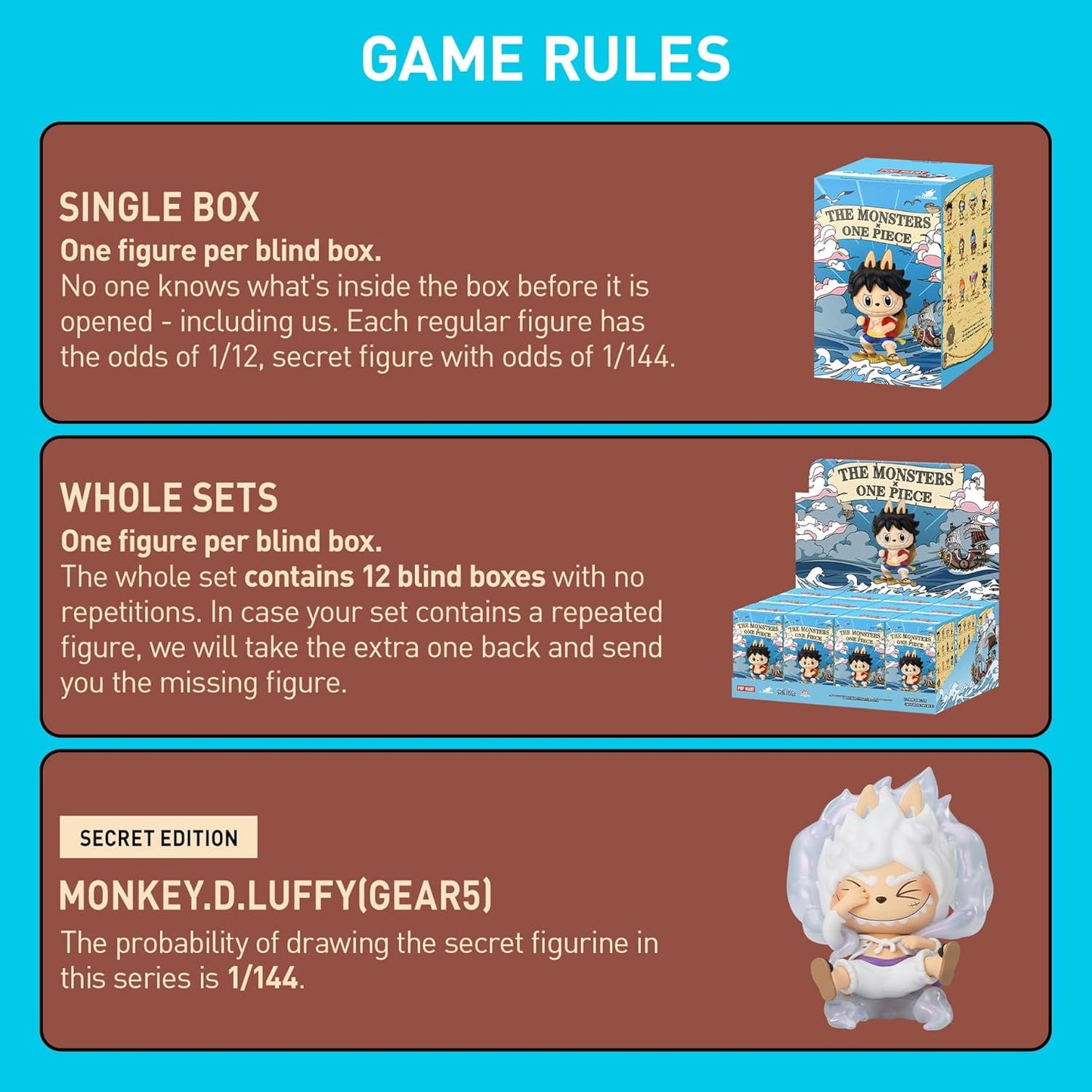 POP Mart - POP MART The Monsters × One Piece Blind Box Figures