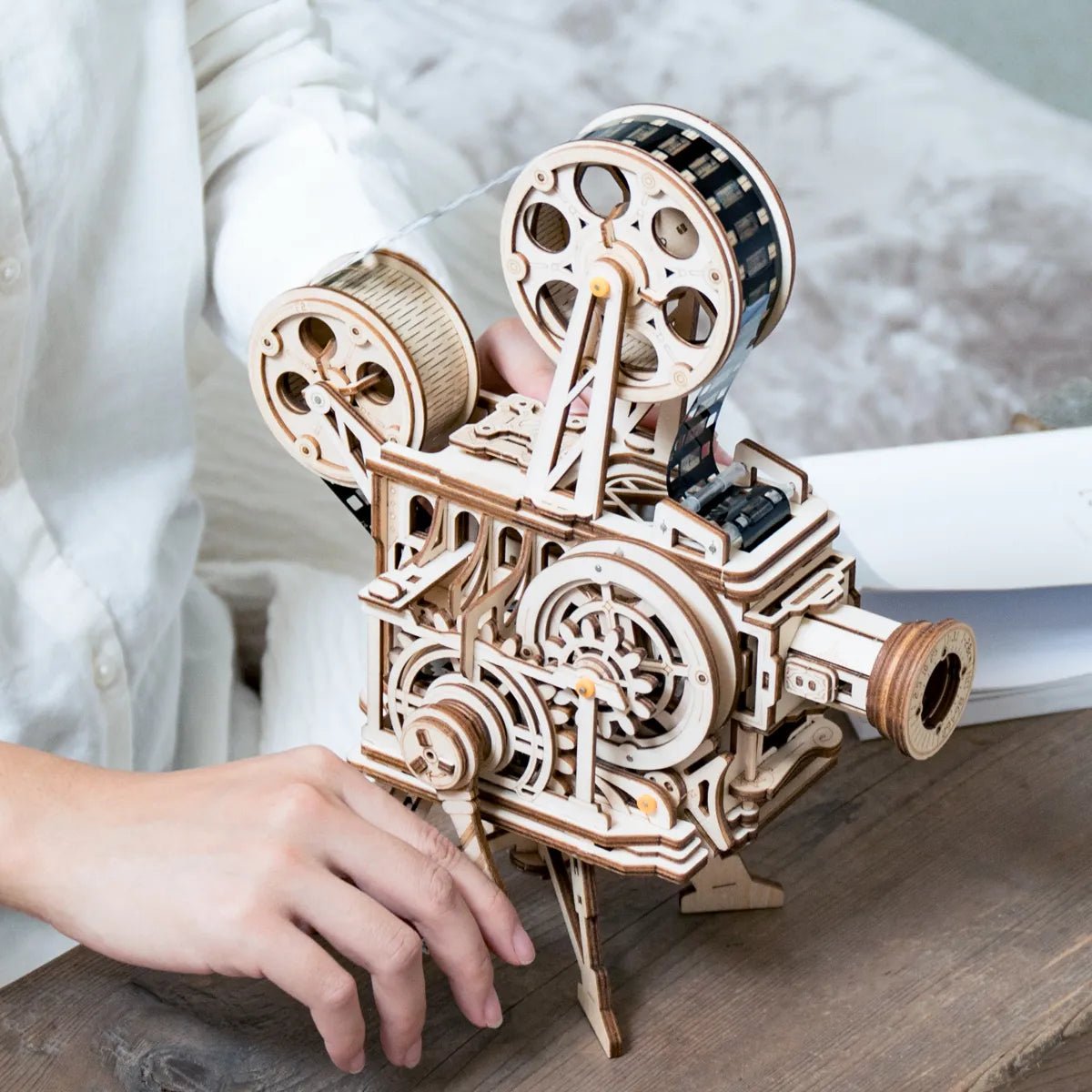 Vitascope DIY 3D Wooden Movie Projector Puzzle by LAB7 Malta, Europe
