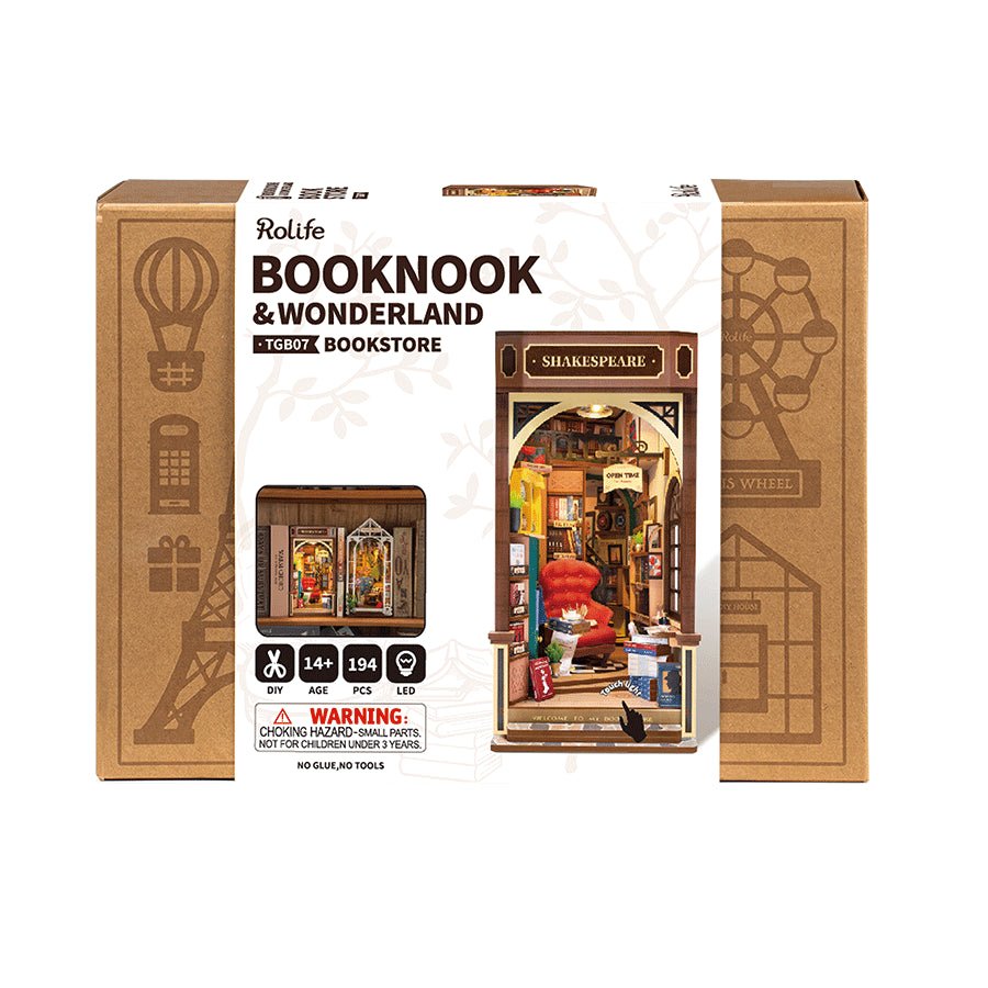 Rolife DIY Book Nook Shelf Bookstore Insert Kit TGB07 by LAB7 Malta, Europe