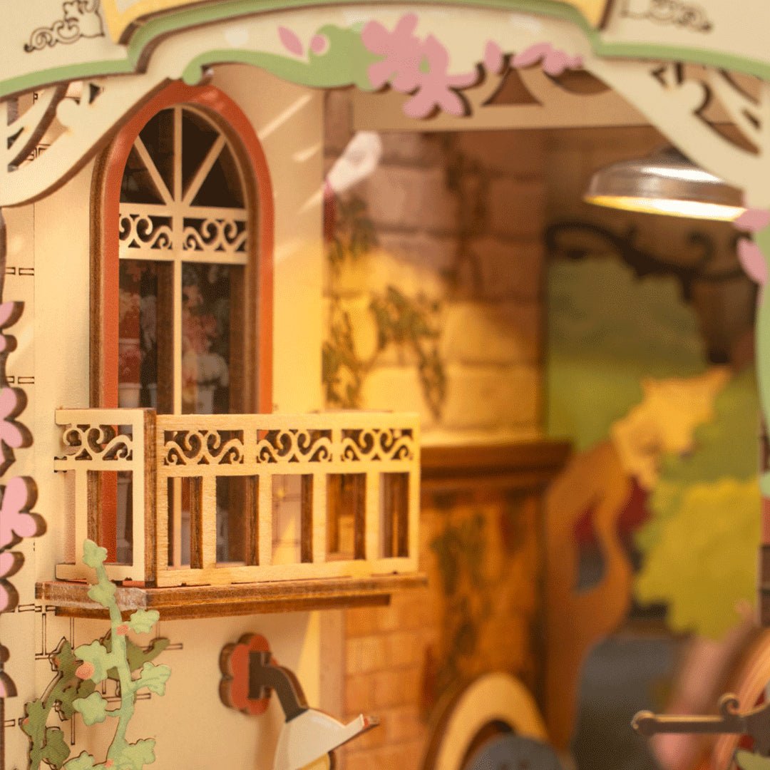Rolife DIY Book Nook Floral Corner Shelf Insert Kit TGB09 by LAB7 Malta, Europe