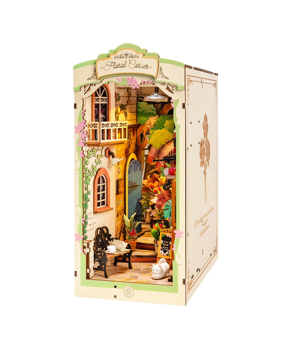 Rolife DIY Book Nook Floral Corner Shelf Insert Kit TGB09 by LAB7 Malta, Europe