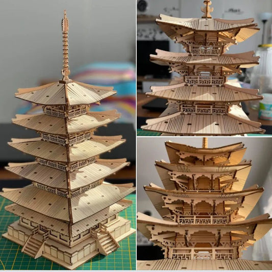 Rolife DIY 3D Wooden Puzzle Five - storied Pagoda TGN02 by LAB7 Malta, Europe