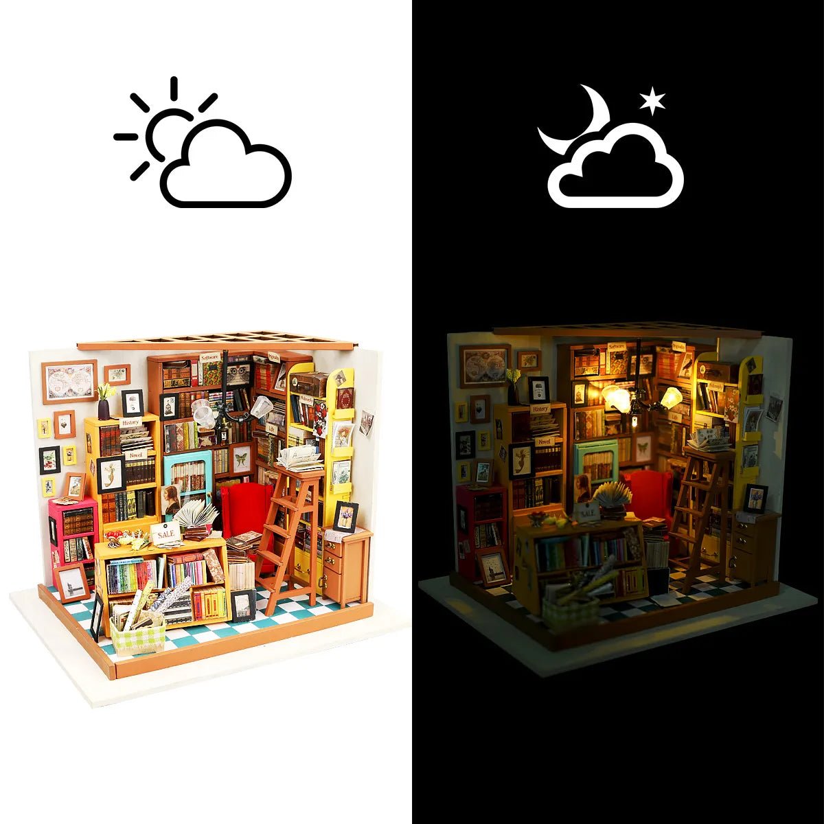 Rolife DIY Miniature House Kit Sam’s Study Library DG102 by LAB7 Malta, Europe